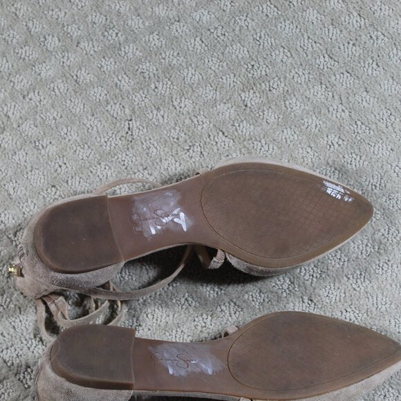 Jessica Simpson Suede Taupe Gladiator Flats - Picture 5 of 5